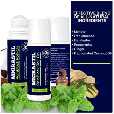 Migrastil PainBlock Roll-On 3 oz - Muscle & Joint Relief