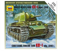Zvezda 6141 - 1/100 Wargame Addon Sovietischer Panzer Kv-1 - Neu