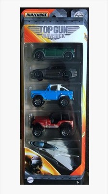 Matchbox 5 Pack TOP GUN MAVERICK Jeep Bronco Mustang Countryman Swing Wing Plane