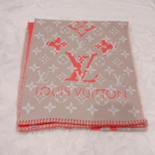 Louis Vuitton Scarf Reversible Wool Silk Scarf SeeDescription