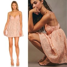 NWT For Love and Lemons Frances Babydoll Peach Small
