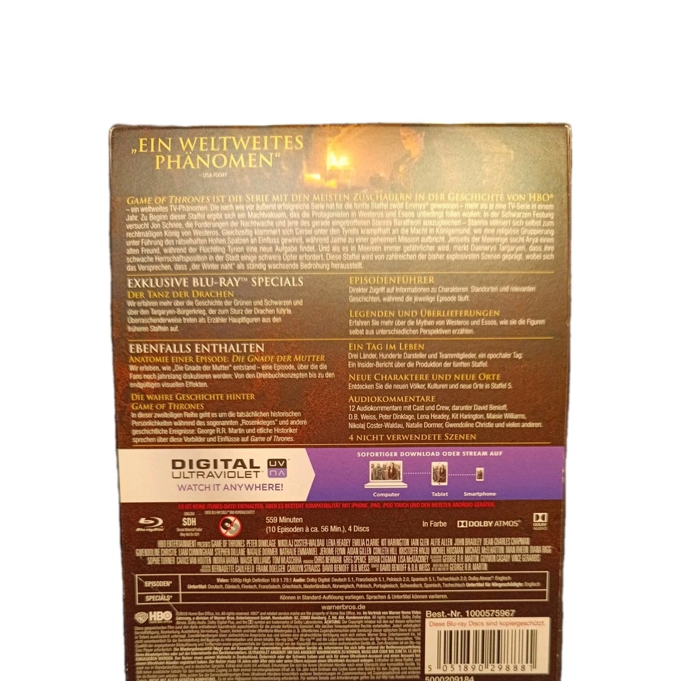 Game of Thrones - Die komplette 5. Staffel [Blu-ray Box-Set] - Bild 2 von 2
