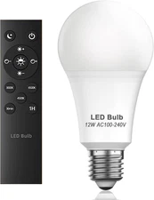 【Upgraded】Luckystyle LED Light Bulbs with Remote Control,E26 Light Bulbs Dimmabl