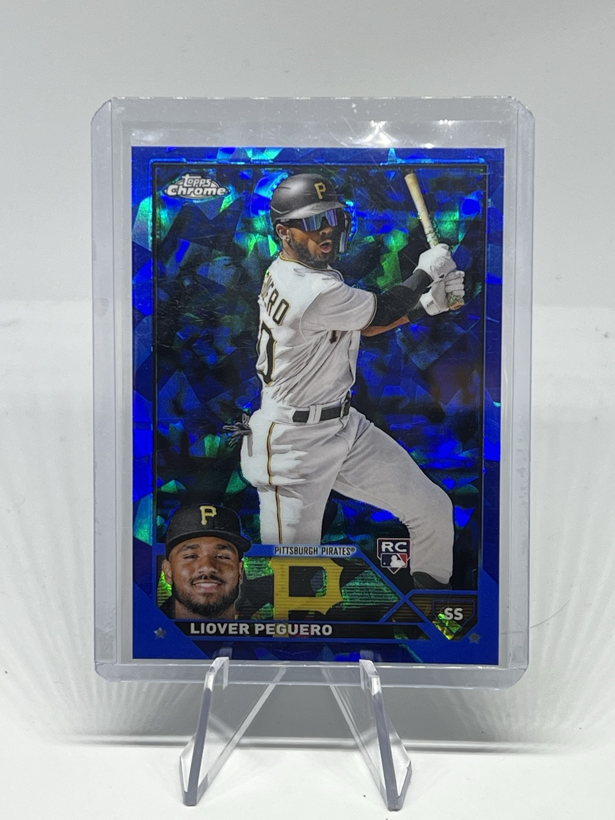 2023 Topps Chrome Liover Peguero RC Rookie Card Sapphire Edition #238 Pirates