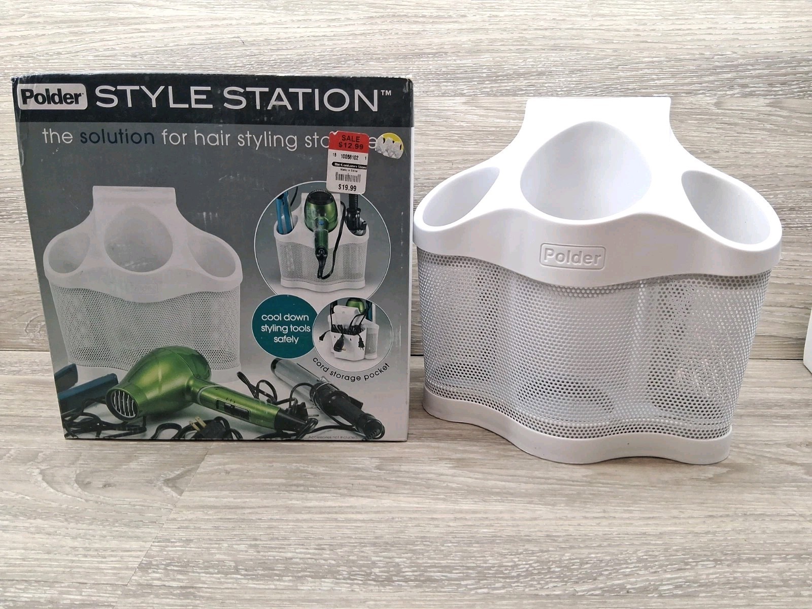 Polder Styling Station Storage Holder Beauty Tools Black Cos