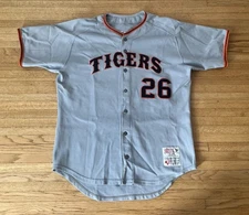 Ripon Athletic Tigers Baseball Jersey Mens XL USA Gray Vintage 90’s Rare