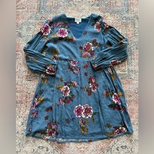 Anthropologie Everly Fall Floral Shift Dress/Size Small