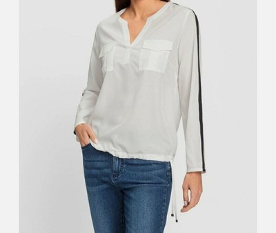 Heine Damen Langarm Bluse Schlupfbluse creme weiß Gr. 42 *NEU*