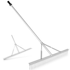 Landscape Rake Heavy-Duty Aluminum Leaf Rake 36-Tine Garden Yard Rake 91 cm Head