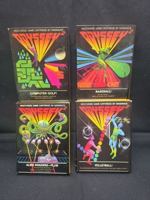 Magnavox Odyssey 2 Alien Invaders Plus Golf Baseball Volleyball w/Boxes 