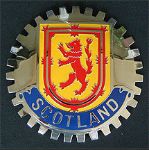 Scotland Crest Car Grille Badge Chrome Emblem Scotch Kilt Lion