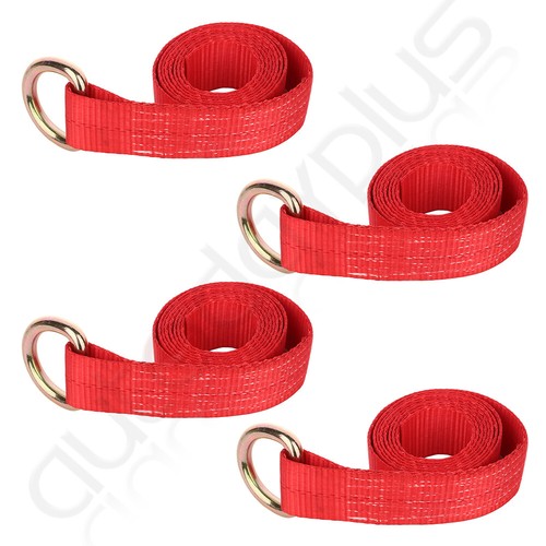 4X 8' Lasso Straps Wrecker Car Hauler Tow Dolly Tire Wheel Tie Down