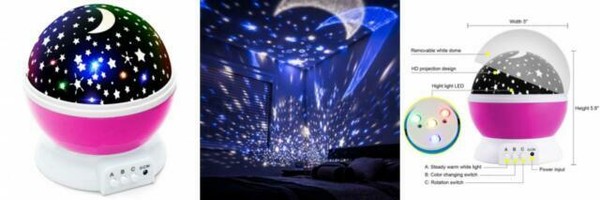 lizber baby night light moon star projector