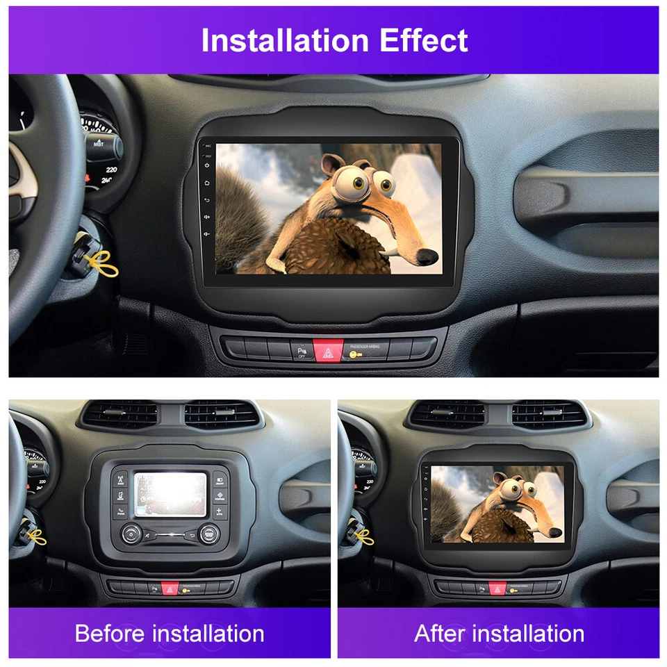 2+64GB Carplay Android 15 Autoradio GPS SAT Navi BT Für Jeep Renegade 2015-2020 - Bild 3 von 4