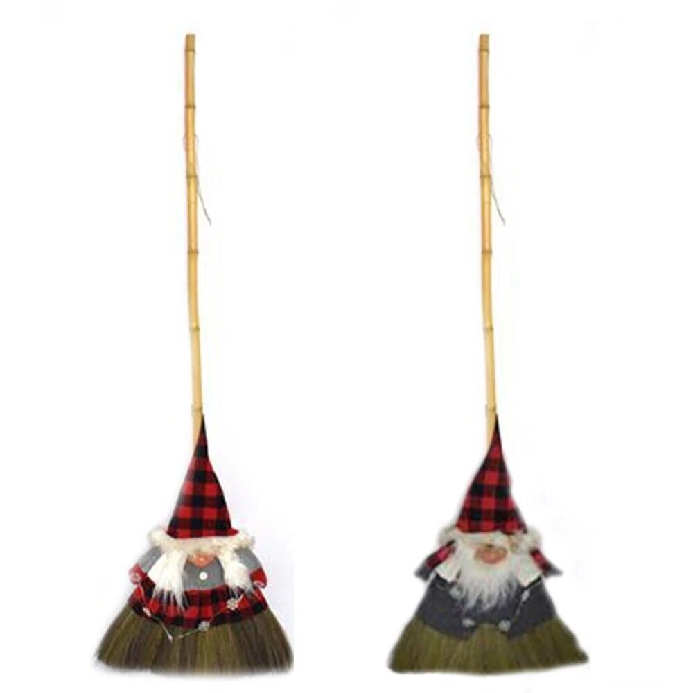 Gruppo Maruccia – Set 9 Befane Su Scopa – Decorazioni Natalizie In Stoffa E Resina – Altezza 20 Cm