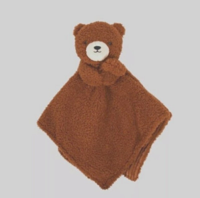 NWT Carters Just One You Nubby Ribbed Brown Bear Plush Baby Toy Security Blanket