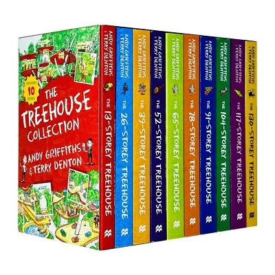 The Treehouse Storey Books 1-10 Collection Set by Andy Griffiths & Terry Denton