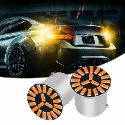 4x Amber Orange LED Rear Turn Signal Light Bulbs Blinker Indicator Car Universal - Picture 3 of 12
