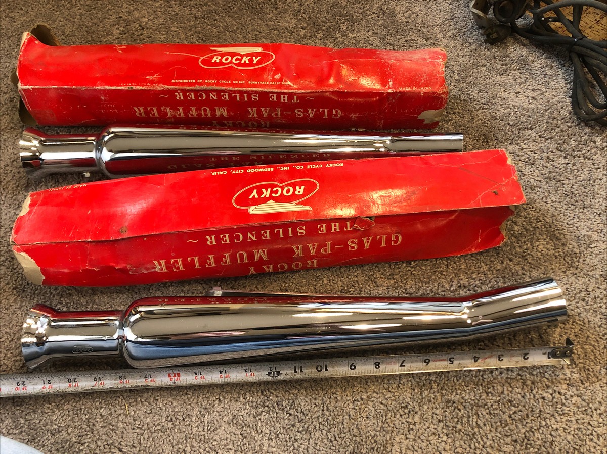 VTG Rocky Cycle Chrome Glas-Pak Glass Pack Motorcycle