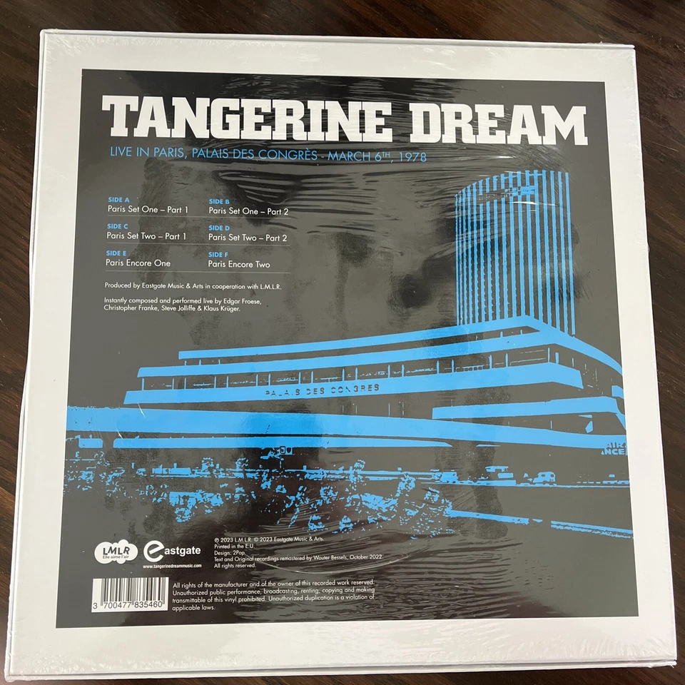 TANGERINE DREAM Live in Paris March 6 1978 Rsd 2023 3 LP Colored Vinyl Box Set - Image 3 of 4