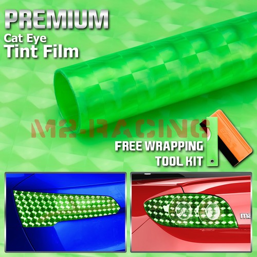 12"x24" Cateye Emerald Green Tint Headlight Taillight Fog Light Vinyl