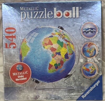 Metallic Puzzleball Globe Ravensburger Puzzle Ball 540 Pieces  Ø 22cm 3D Earth