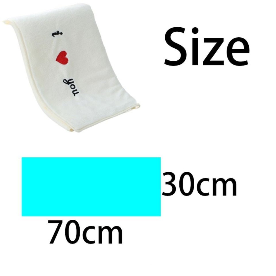 2Pcs Love Microfiber Face Towel Luxury Couple Shower Towel Hand Towel