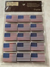 RECOLLECTIONS DIMENSIONAL STICKERS THEMED AMERICAN FLAG USA FLAG FLAG DAY 15PCS