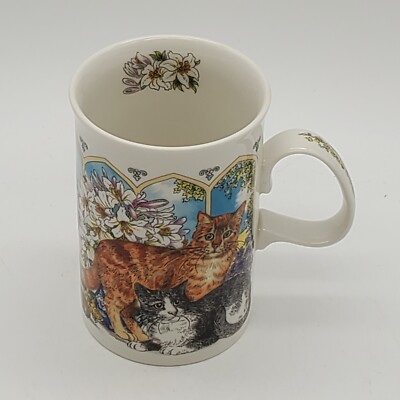 Dunoon window cats Cat Mug Designed by Sue Scullard Stoneware England Cats