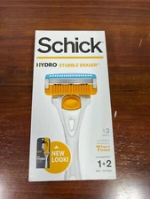 Schick Hydro Skin Stubble Eraser Razor with 2 Razor Refill Blades