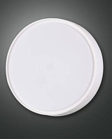 Fabas Luce AußEn-Deckenleuchte Hatton E27 Ø300Mm IP65 Weiß 42W Bewegungsmelde