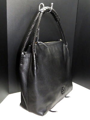 TORY BURCH TAYLOR AUTH Black Pebbled Leather Hobo Bag | eBay