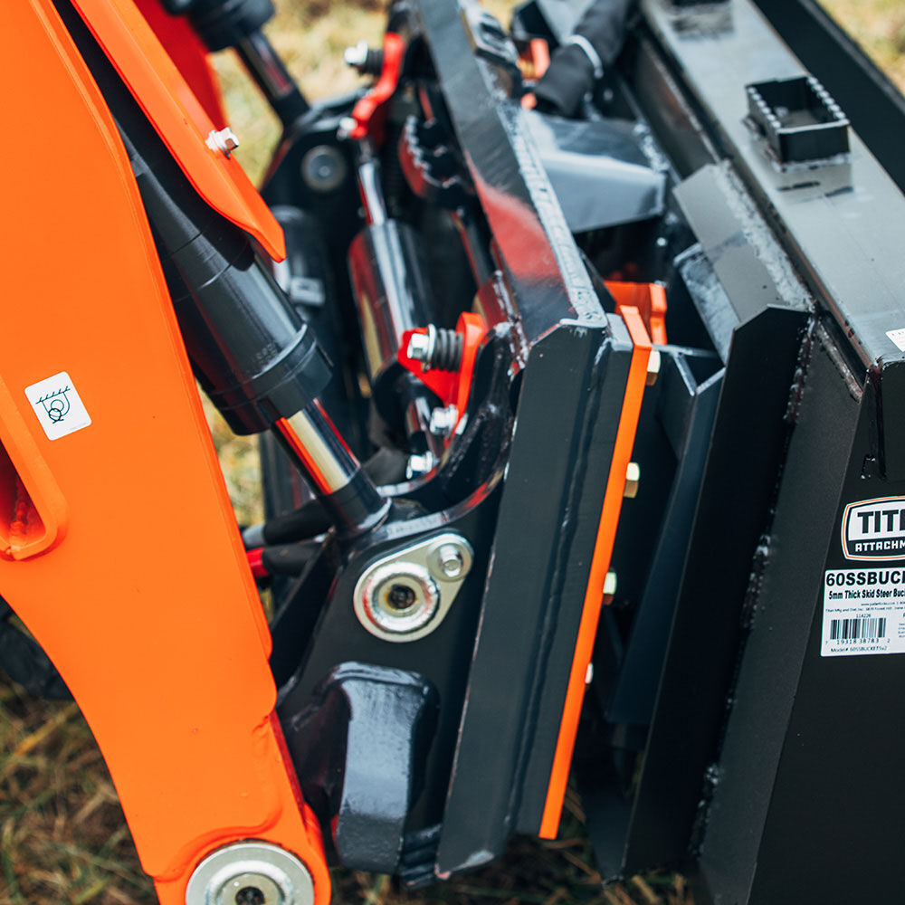 Titan Attachments Hydraulic Tilt Mount Plate for Skid Steers, 25 Degree