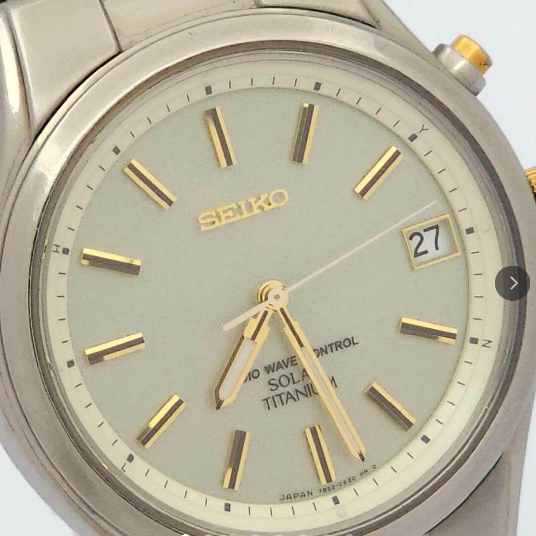 SEIKO セイコー 7B22-0AD0 ソーラー電波 チタニウム ソーラー、電波】SEIKO セイコー チタニウム 7B22-0AD0