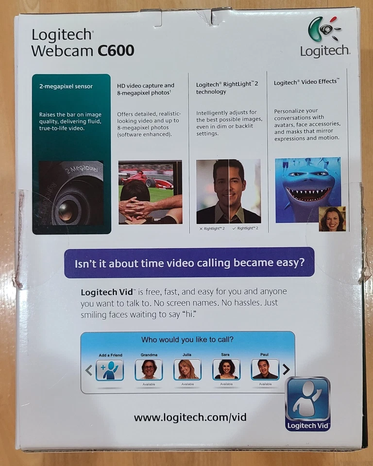Logitech Webcam C600 HD Video Capture 2mp Sensor 8mp Photos -  NEW Open Box - Image 3 of 4