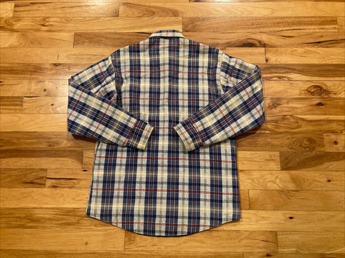 Vintage Fieldmaster Long Sleeve Flannel Lined Shirt Perma-Prest USA Men's L Tall - Picture 12 of 12