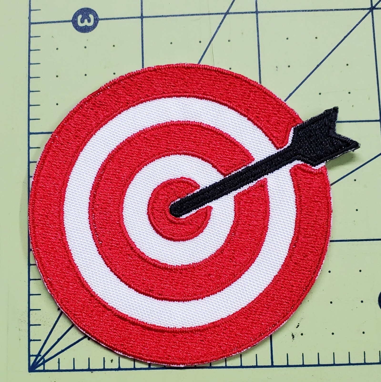 Bullseye Target Iron On Patch 2.5" x 2.5" Dartboard Center Darts