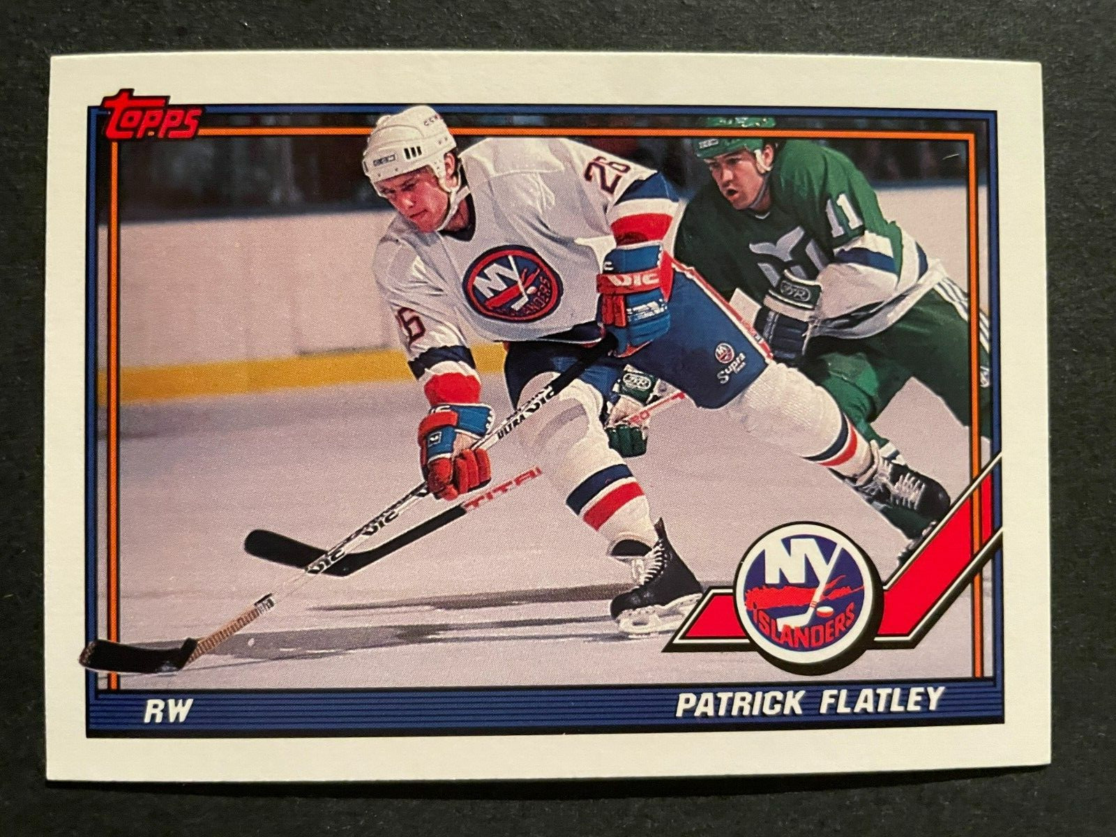 Patrick FLATLEY 1991-92 Topps Hockey #343 New York Islanders