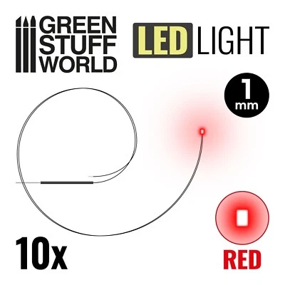 micro Lumières LED Rouge - 1mm - Décors Modélisme Infinity Dioramas lights