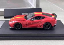 LT 1:64 Matte Red 812 Novitec N-Largo Racing Sport Diecast Metal Car Collection