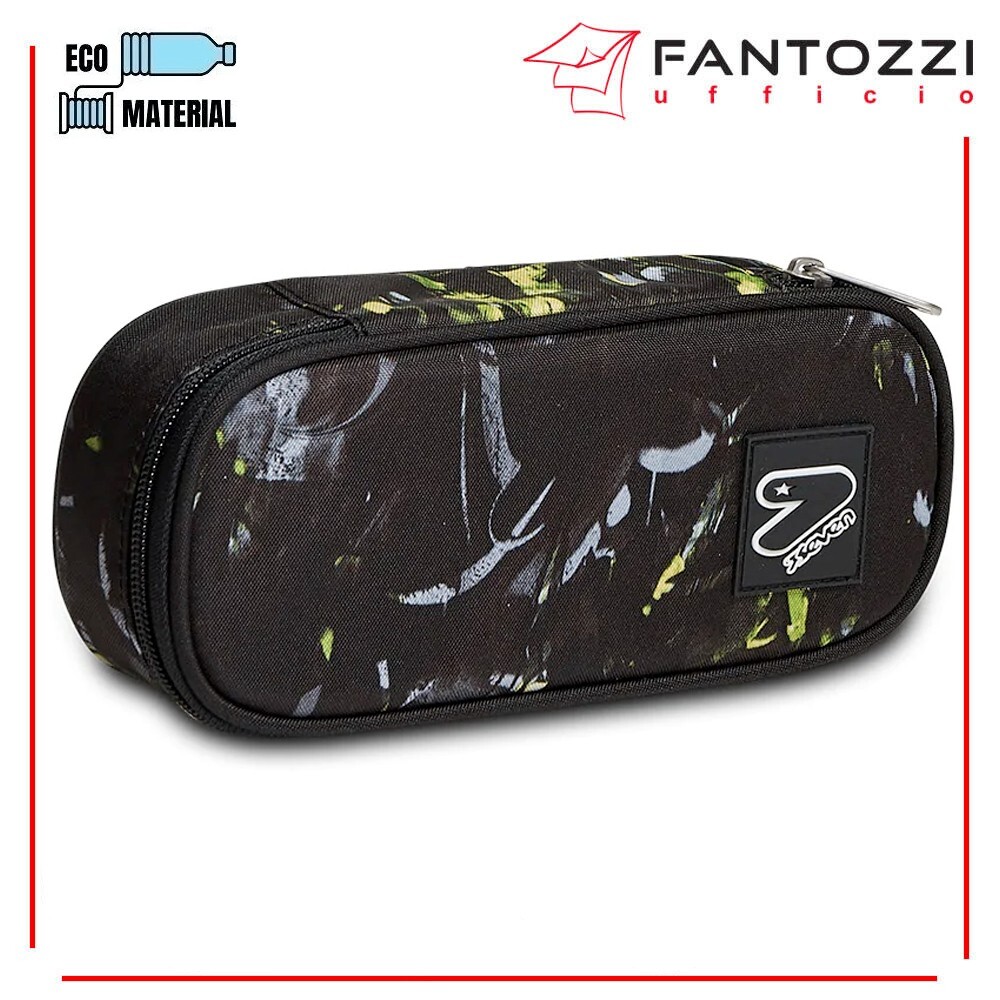 SEVEN ROUND PLUS THE DOUBLE YELLOW PAINT ASTUCCIO OVALE PORTAPENNE SCUOLA