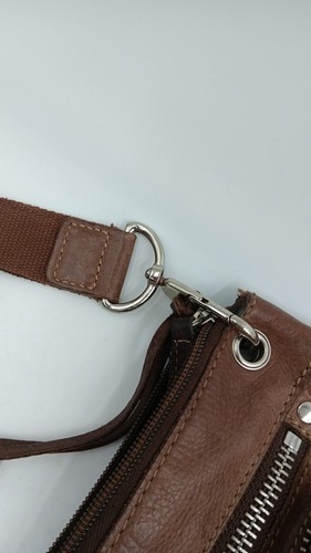 Purse FOSSIL Brown Leather Shoulder Bag With Key Hangtag Multiple Pockets - Picture 11 of 18