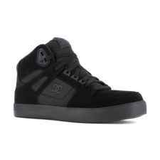 DC Work Crew Men's Pure Work High Top Composite Toe Work Shoe Black/Dark Gray -