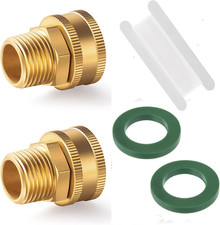 Brass Garden Hose Adapter, 3/4 GHT Female X 1/2 NPT Male Swivel Connector,Ght