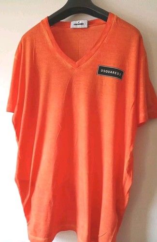 DSQUARED2 XL t-shirt SEE-THROUGH style Tee w/ logo ''SH*T HAPPENS'' on Back