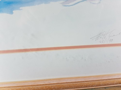 ORIGINAL VINTAGE WATERCOLOR BY CADMAN MATHIAS – SIGNED & DATED 1990 - Picture 10 of 12
