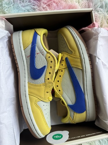 Nike Air Jordan 1 Retro Low OG x Travis Scott Canary Größe 6 Damen (4,5 Herren)