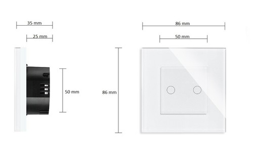 Touch Lichtschalter Steckdosen Wechselschalter Dimmer USB UP Glas LUXUS-TIME - Bild 74 von 180