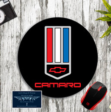CHEVY CAMARO LOGO CUSTOM 8" ROUND MOUSEPAD DESK MAT NON-SLIP D1