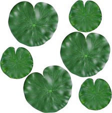 FFWHKON Floating Lily Pads Plastic Pond Ornaments, 6Pcs Artificial Lotus Leaves